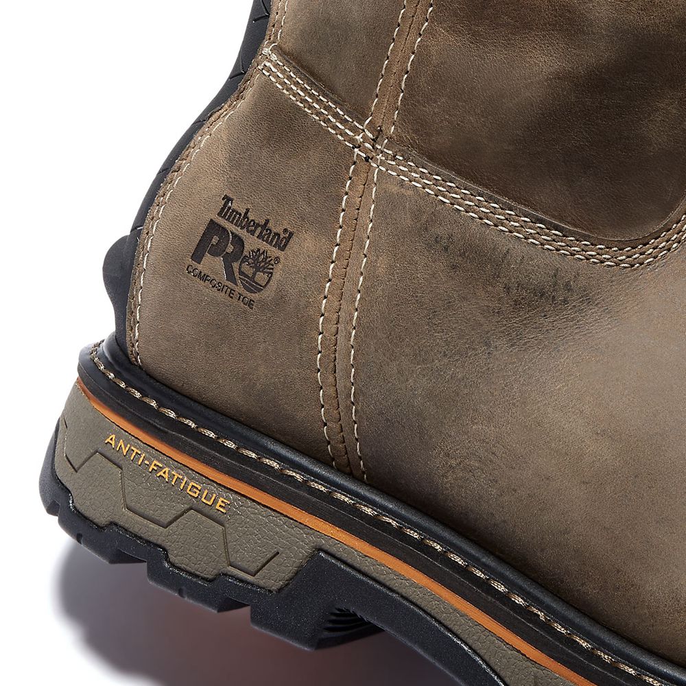 Bocanci Pro Timberland Barbati Maro - True Grit Waterproof Soft-Toe Pull-On - Romania - BPKICN389